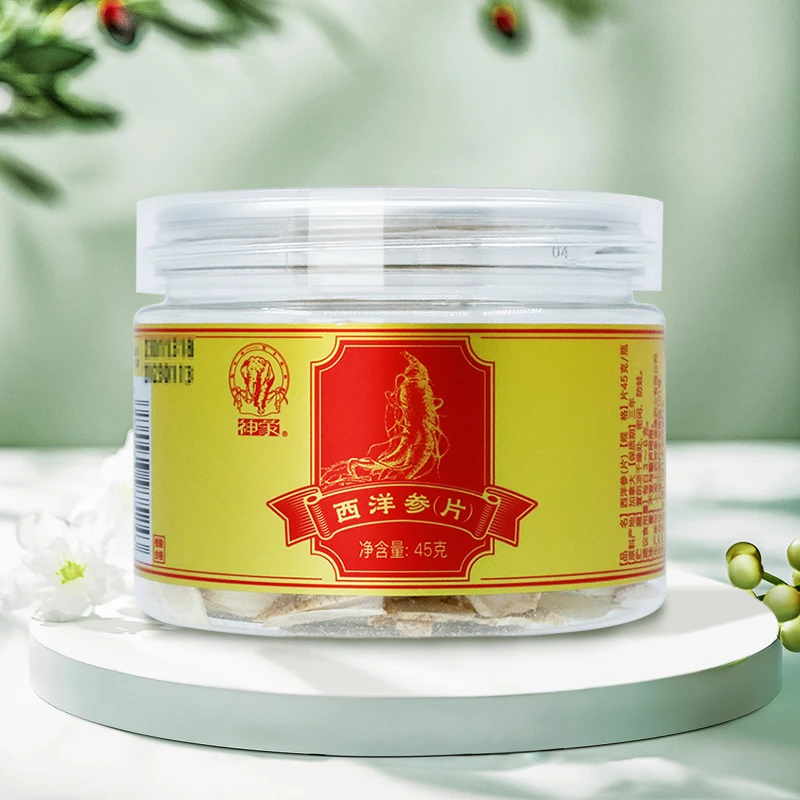 神象西洋参片45克 加拿大进口,斜切片