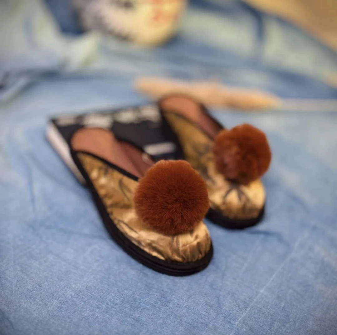 2024秋季新款【清秋】新中式中国风时尚软底百搭低帮透气千层底拖鞋