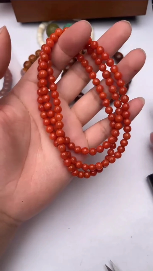 【闪购商品】南红玛瑙手链合金南红手串108