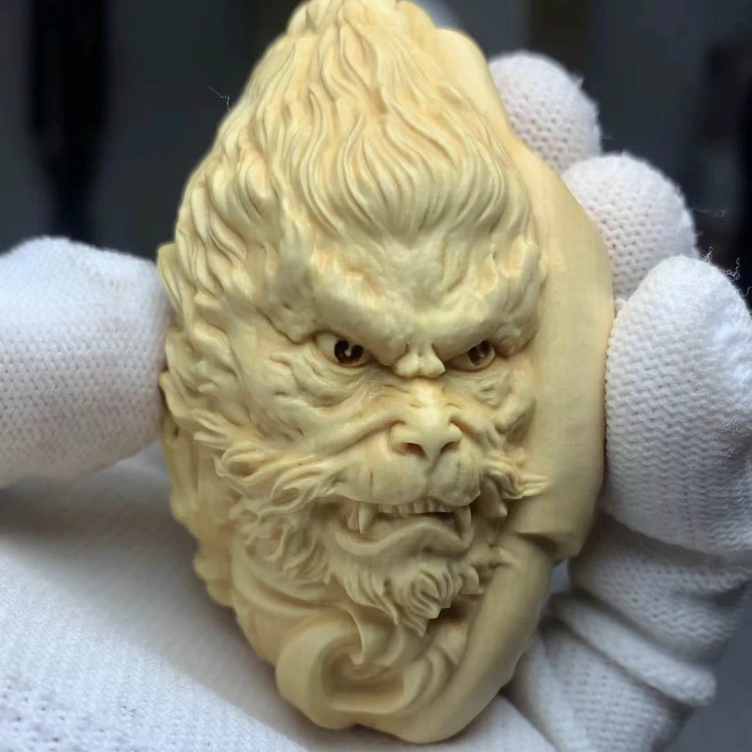 黑-神话-悟空御龙大圣太行崖柏手把件手工室内赠品