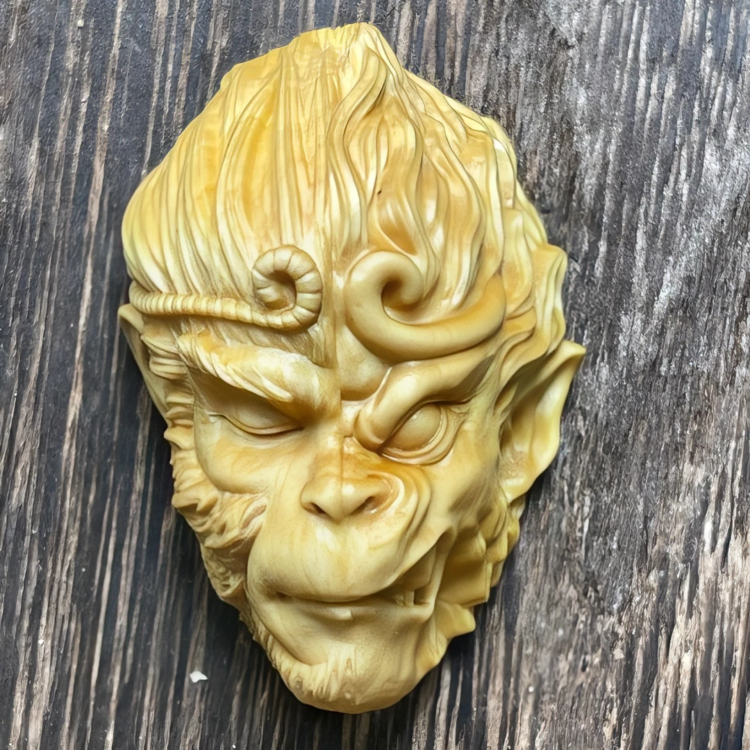 神话-悟空《心猿》 一念之间 孙悟空行者毛衣链汽车挂件 黄杨木挂件