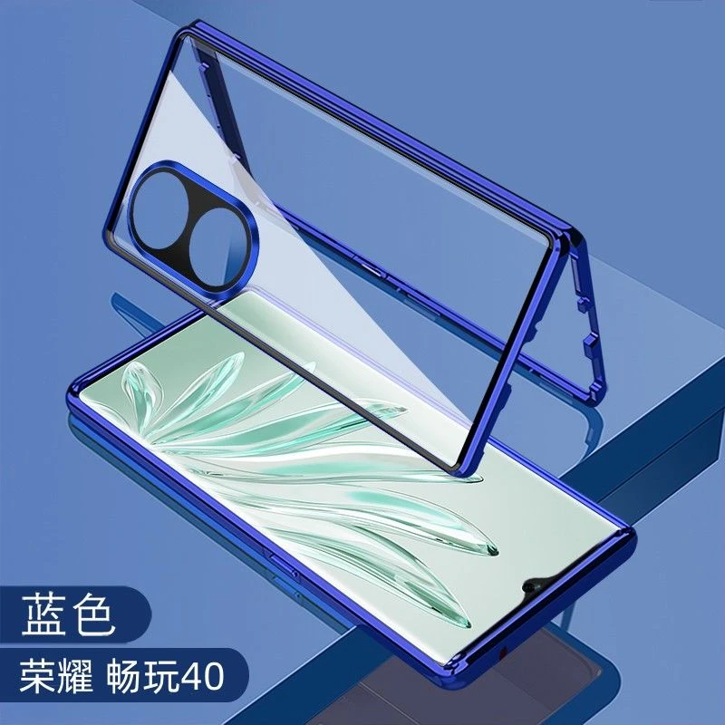 适用荣耀畅玩60手机壳畅玩50/40plus磁吸金属双面全包保护套防