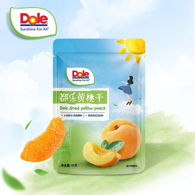 Dole都乐黄桃干水果干大块后切桃香馥郁休闲追剧下午茶零食