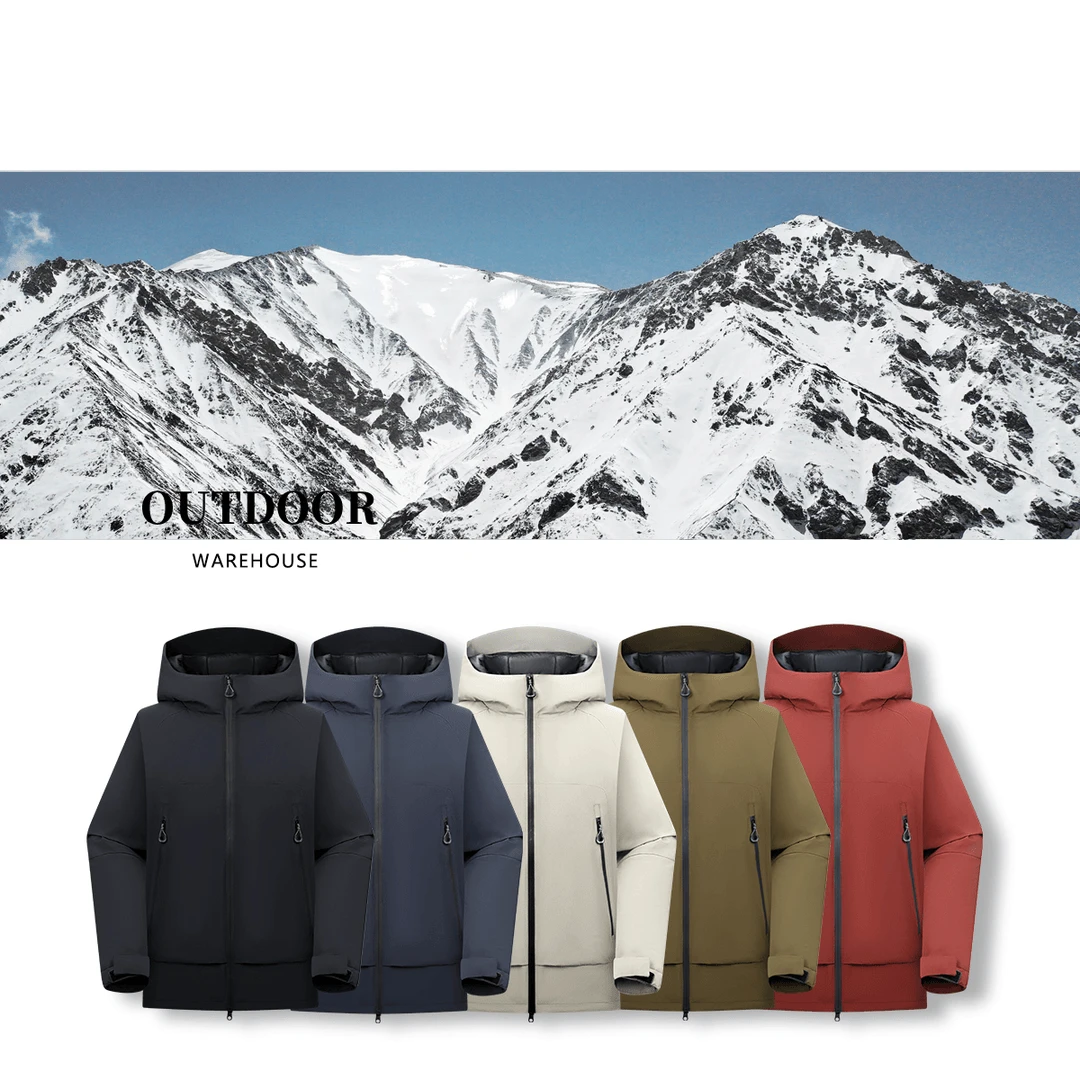 八字拉链！户外运动休闲防寒保暖防风防水进藏连帽情侣款棉服161