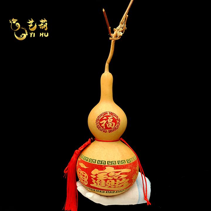 天然大葫芦挂件家居雕刻摆件礼品玄关客厅装饰真葫芦门对门中国结