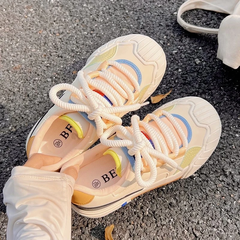 回力瑞小白鞋女爆款2023年新款秋季多巴胺帆布鞋小众鞋子百搭休闲