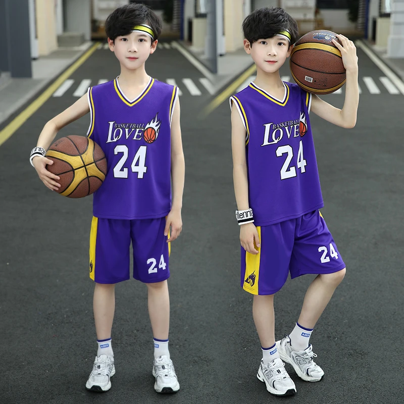 男童篮球服套装夏季中大童科比24号中小学生运动速干训练洋气队服