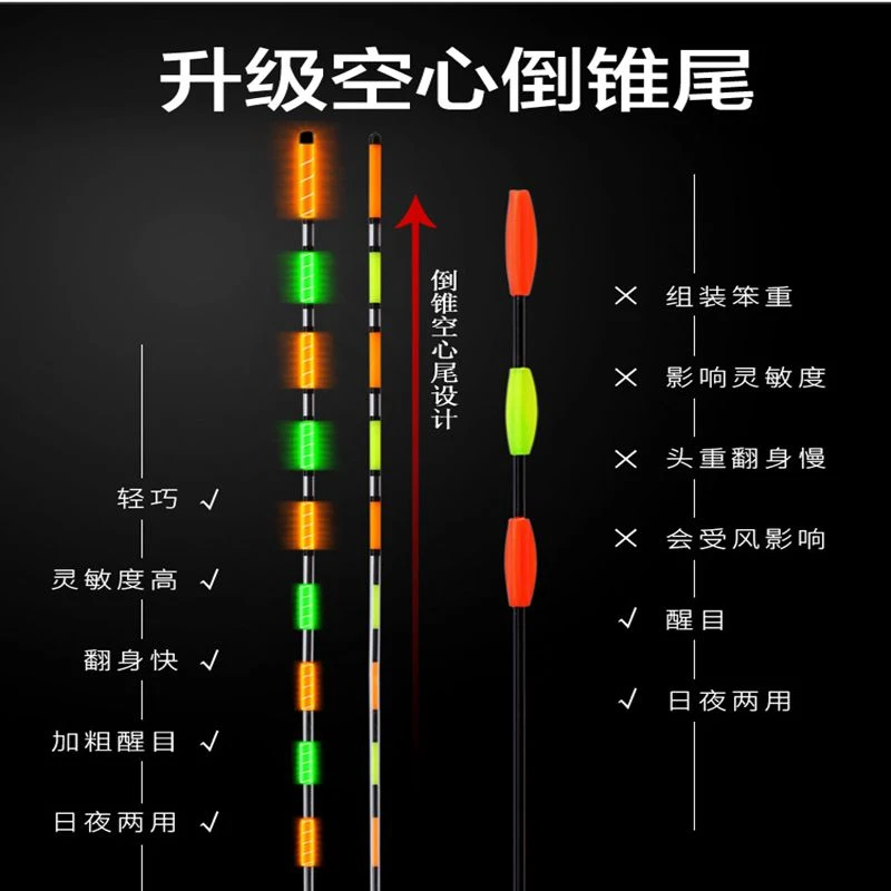 电子漂尾 日夜两用尾 水无影尾