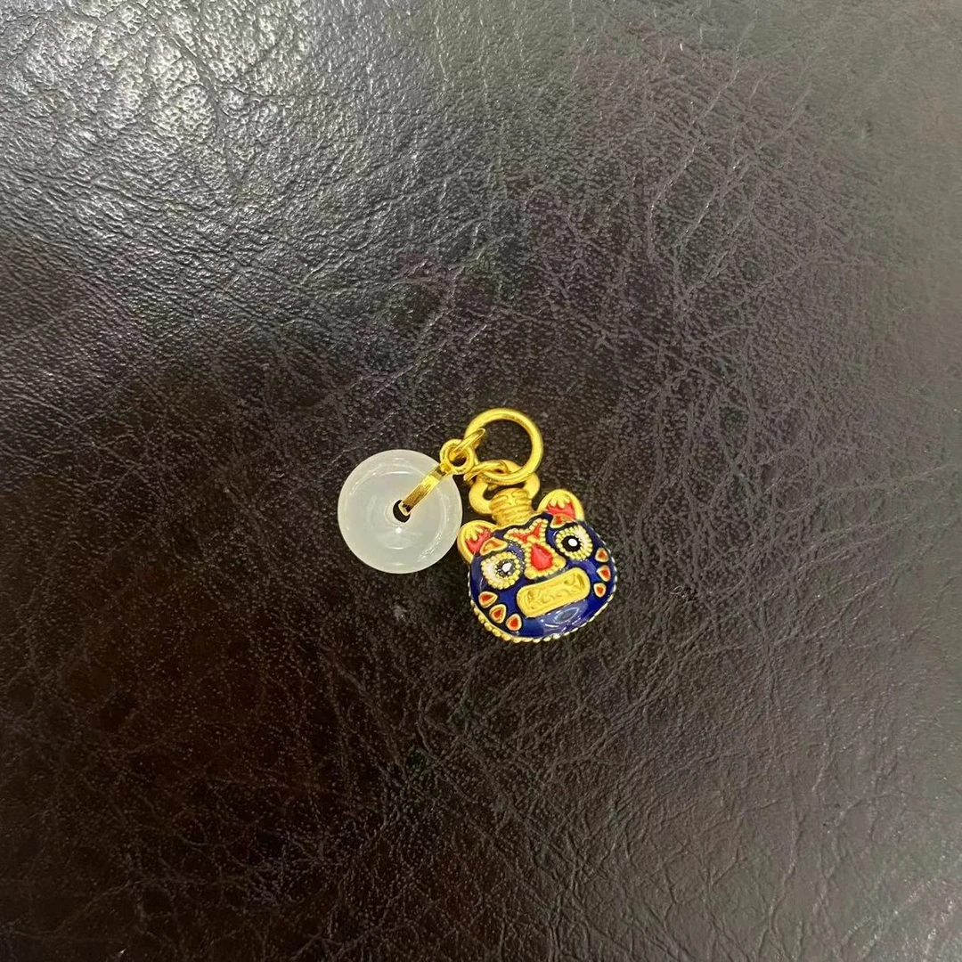 DS【萃华金店】 和田玉 足金吊坠 经典百搭 时尚气质 优雅女人佩戴
