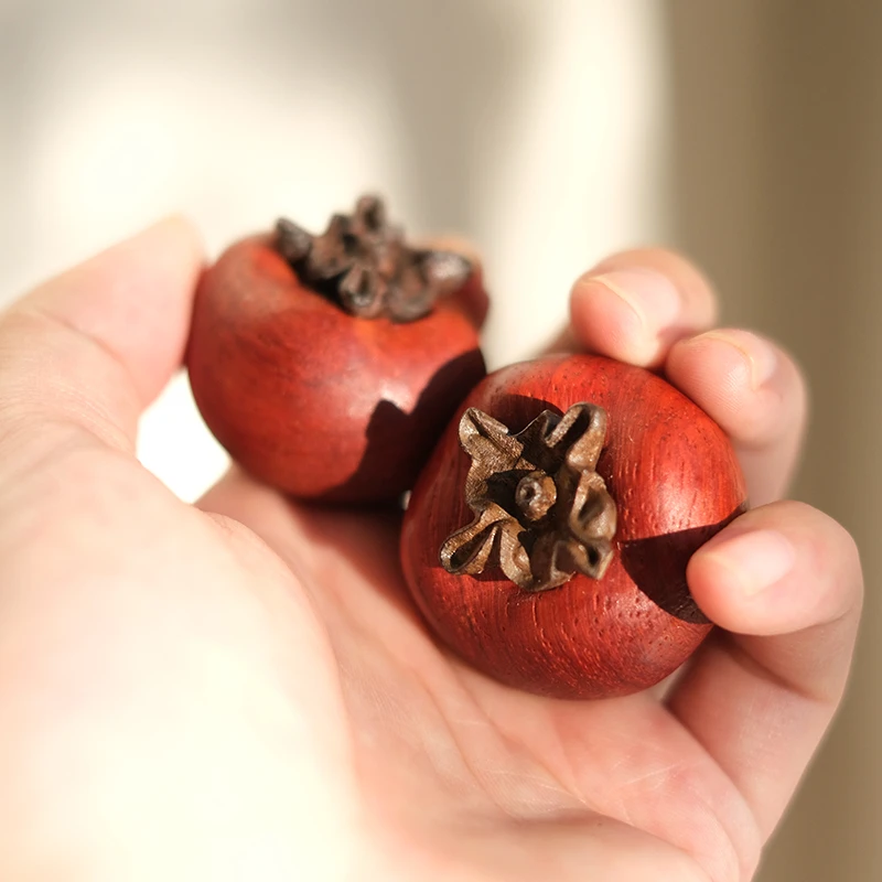 柿柿如意 实木桌面摆件 创意礼品 松弛感小物件