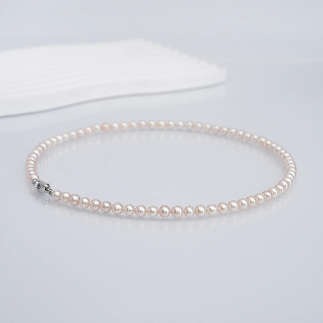 【极光小曼塔】淡水无核珍珠S925银经典百搭时尚项链5-6mm