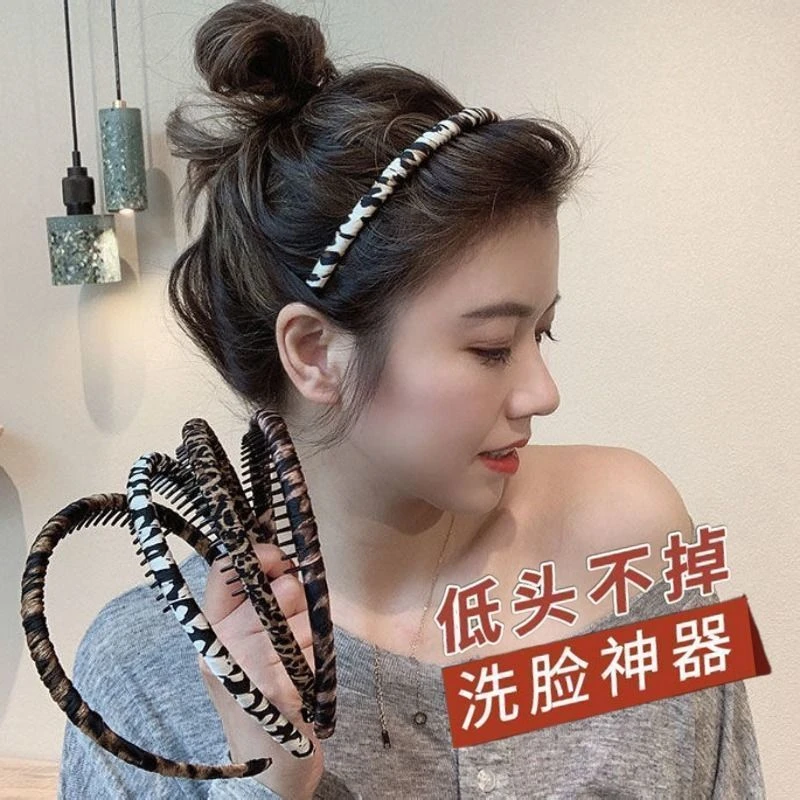 洗脸专用发箍新款头箍女百搭带齿碎发神器面膜用防滑不掉发卡头饰
