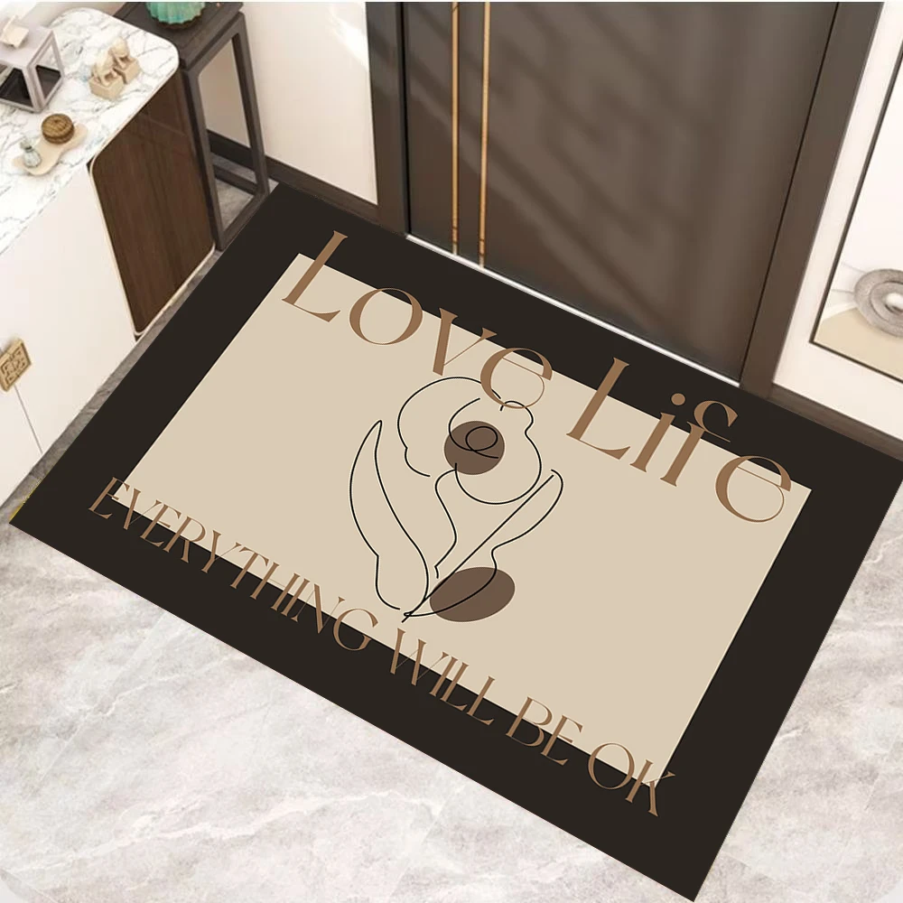 159硅藻泥吸水速干地垫卫生间门口浴室防滑厕所床边玄关卧室毯