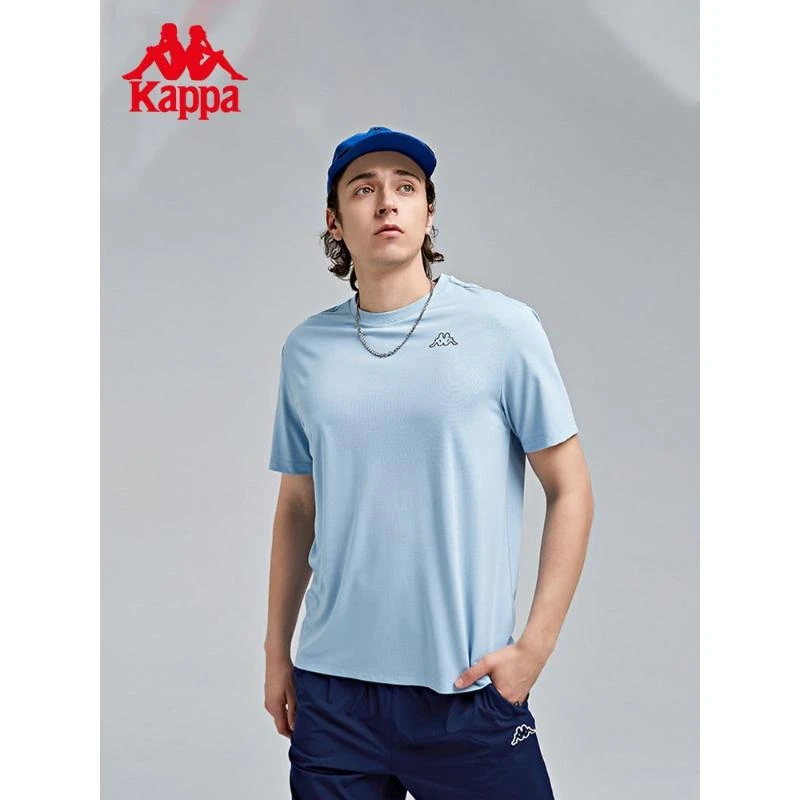 Kappa卡帕短袖男运动短袖休闲印花T恤夏季半袖舒适K0B32TD07