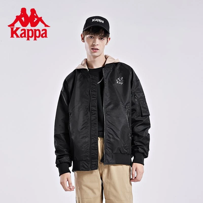 Kappa卡帕茄克秋男夹克外套假两件棒球服开衫帽衫K0B52JJ88