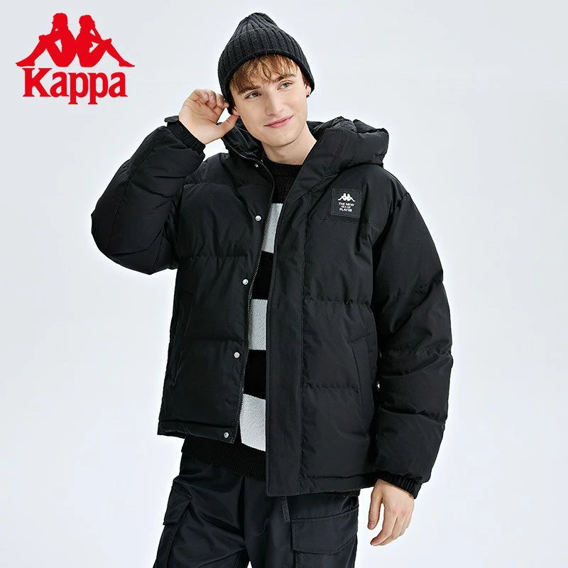 【复古羽绒服】Kappa卡帕拼接冬绗缝面包服高领连帽防寒服K0C72YY61