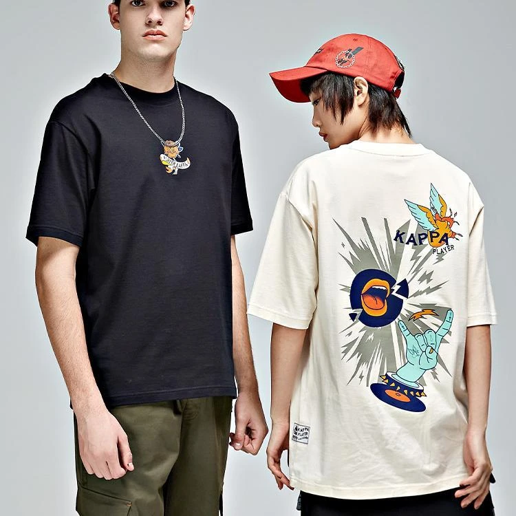 K98-Kappa中性短袖图案衫休闲半袖圆领t恤情侣夏季宽松潮流男