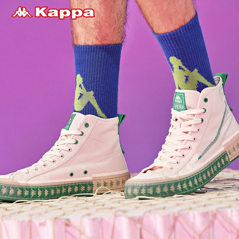 KAPPA航海王海贼王联名串标运动情侣男女高帮板鞋时尚-KPCBGVS51C