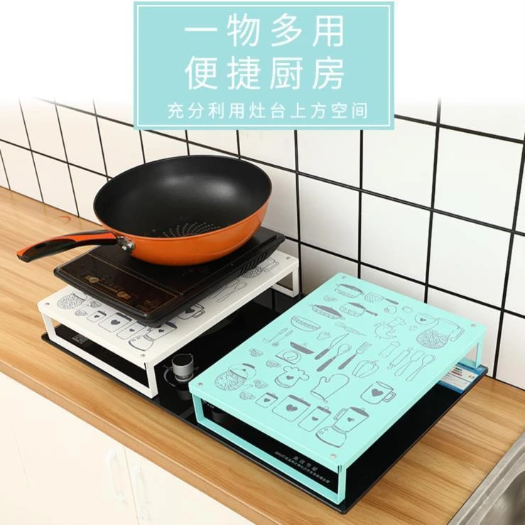 【天优吉玛】-必响 置物架电磁炉支架灶台架厨房微波炉盖板收纳架