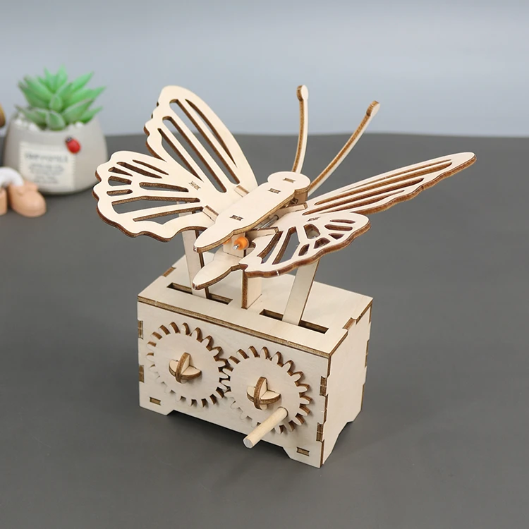 diy科技小制作儿童小学生蝴蝶煽动翅膀手工模型科学实验材料包