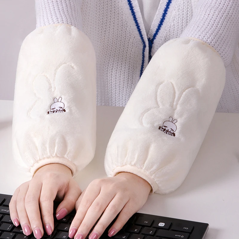 工作袖头袖套可爱长款秋冬季护袖手袖套袖女款办公室保暖学生成人