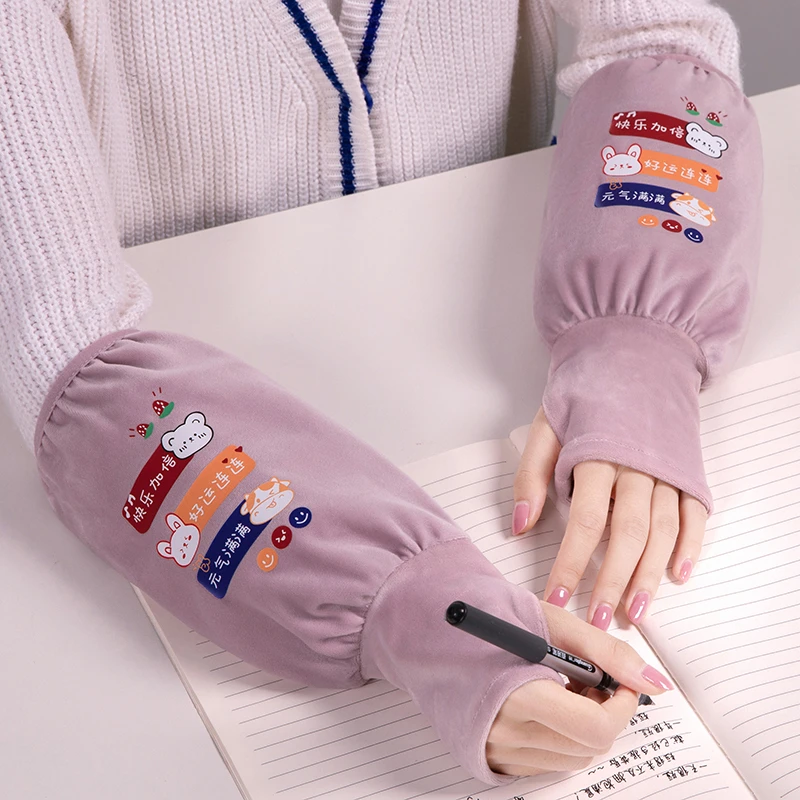 办公室学生专用护袖袖头袖套套袖女款短款防污秋冬季工作手袖网红