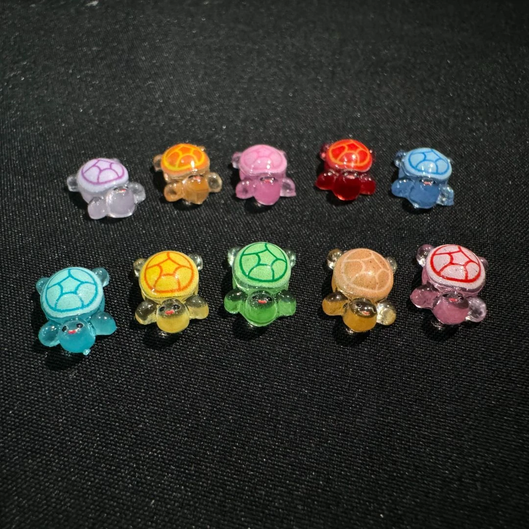 【复制单】1.1cm小鼻嘎美甲龟夜光乌龟对对碰DIY摆件mini龟玩具