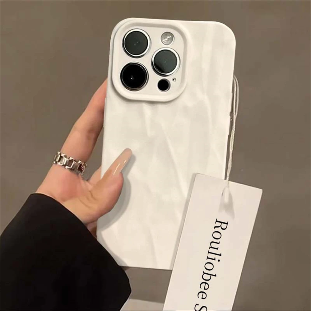 KEBENA不规则褶皱纹苹果15Pro手机壳iphone13/14promax女12防摔11