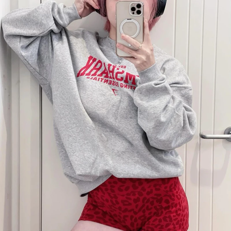 宽松速干长袖秋季运动休闲跑步健身圆领卫衣