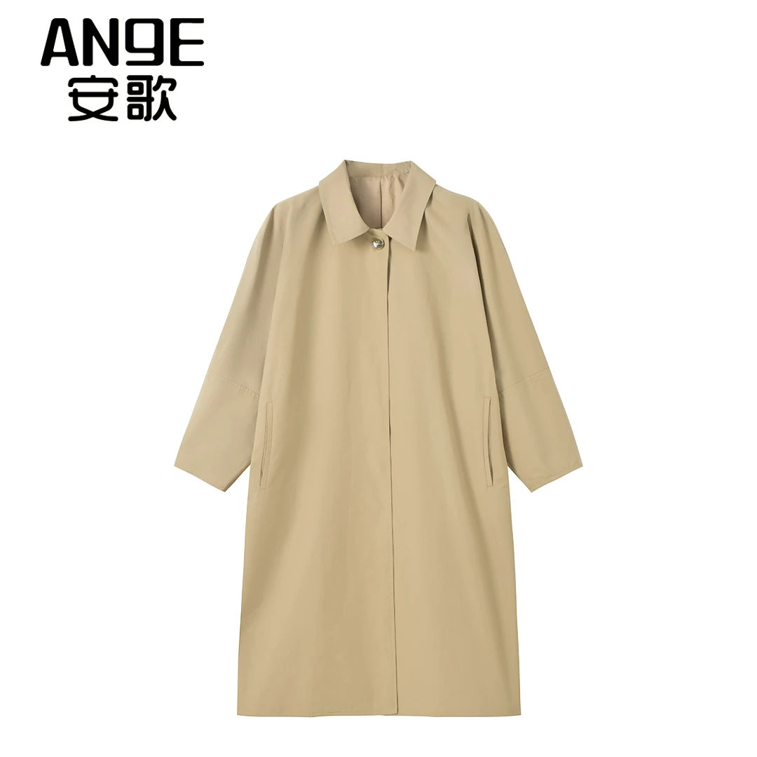 ANGE SUNNY【明星蝙蝠袖】时尚极简百搭简约气质休闲女款风衣
