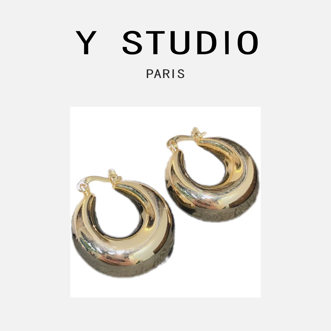 铜合金耳饰 【大妮专属】法式圆圈耳环