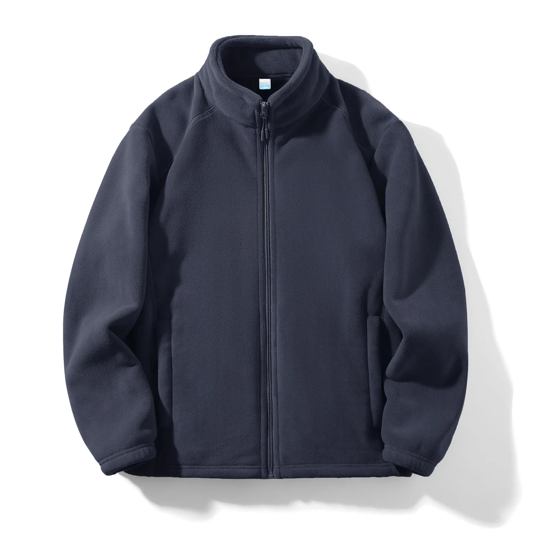 2024秋冬银狐奥粒绒加绒加厚保暖外套休闲百搭双面抓绒衣运动外套