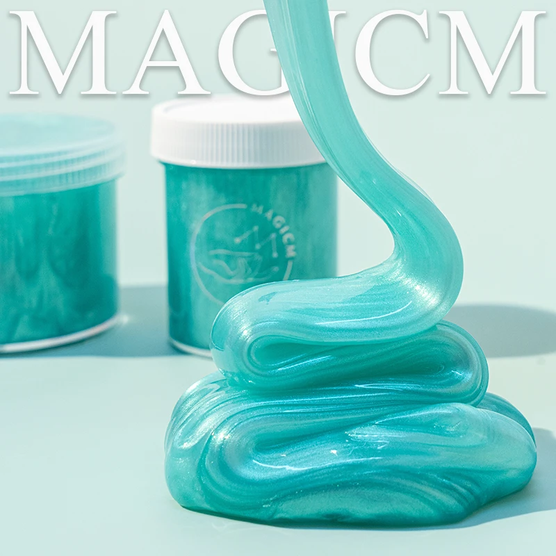 薄荷妹｜正品M家莫兰迪色系安全无毒史萊姆起泡胶液态解压炫彩泥