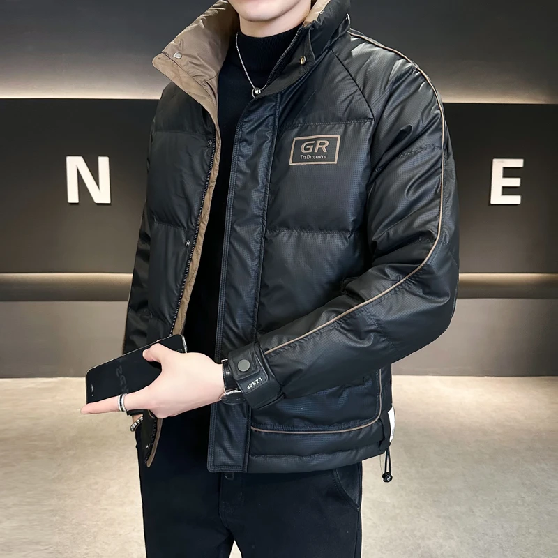 【拍一发二】男士羽绒服冬季时尚休闲潮流轻薄韩版立领保暖外套