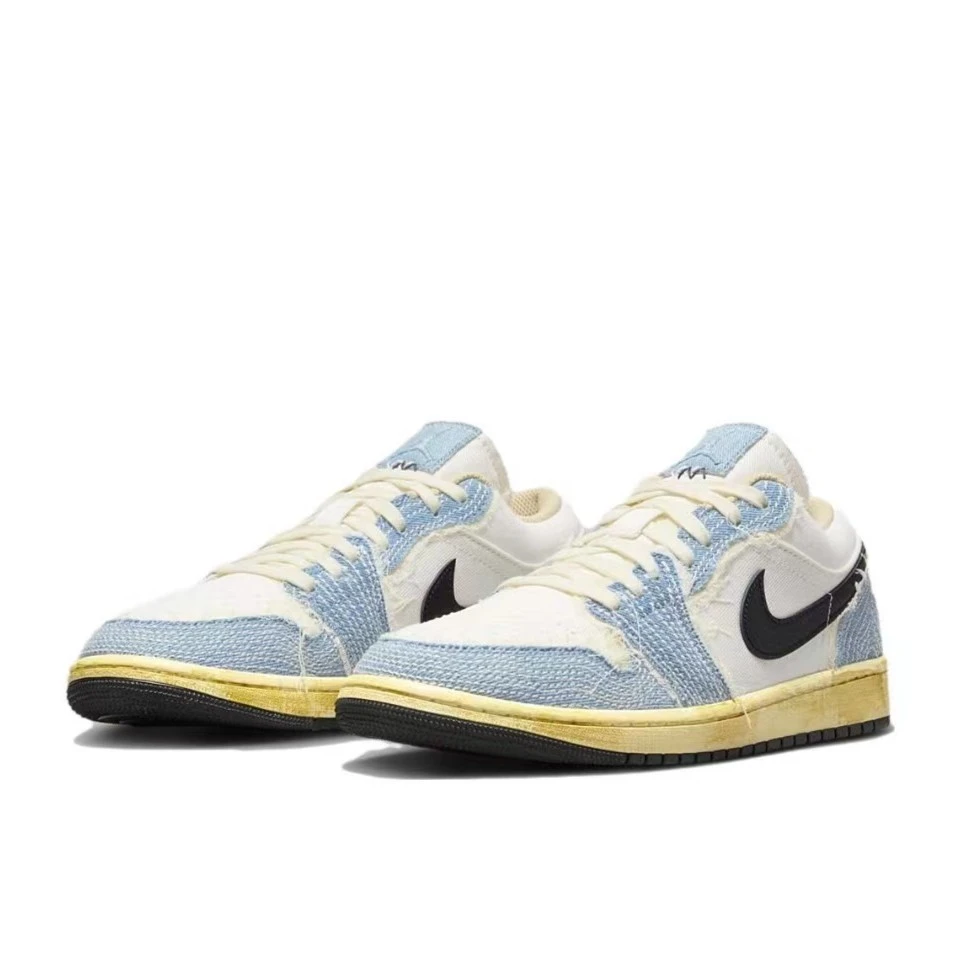 AIR JORDAN 1 LOW SE乔丹正品男子休闲鞋浅蓝蓝色低帮FN7670-493