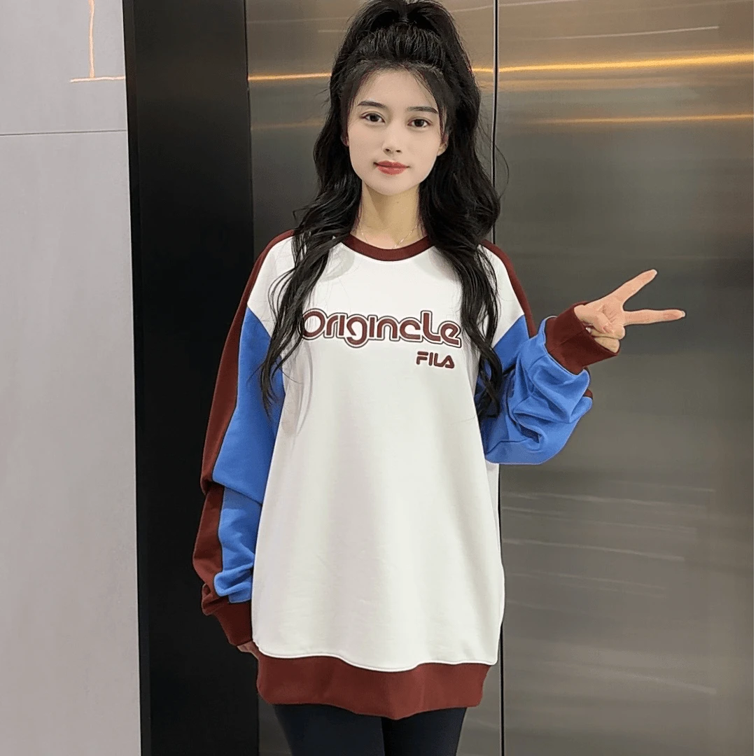 FILA/斐乐【卫衣】24年早秋新款RE系列情侣休闲宽松卫衣F11M439202F