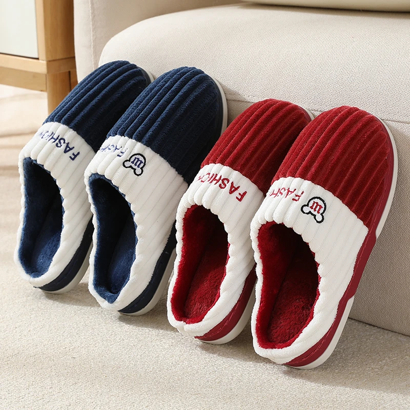 爆款买一送一棉拖鞋男女秋冬天室内外居家居情侣可爱厚底毛拖家用