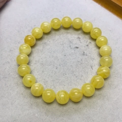 蜜蜡裸石未镶嵌串