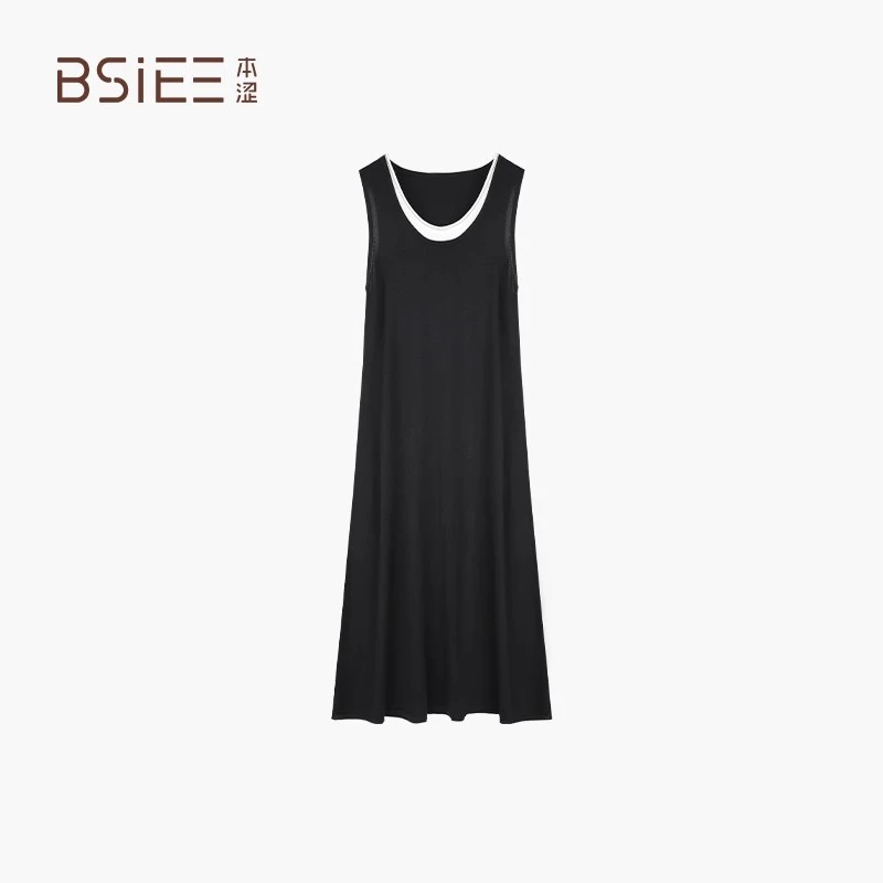 BSiEE本涩假两件连衣裙早秋新品休闲打底垂感显瘦裙装女