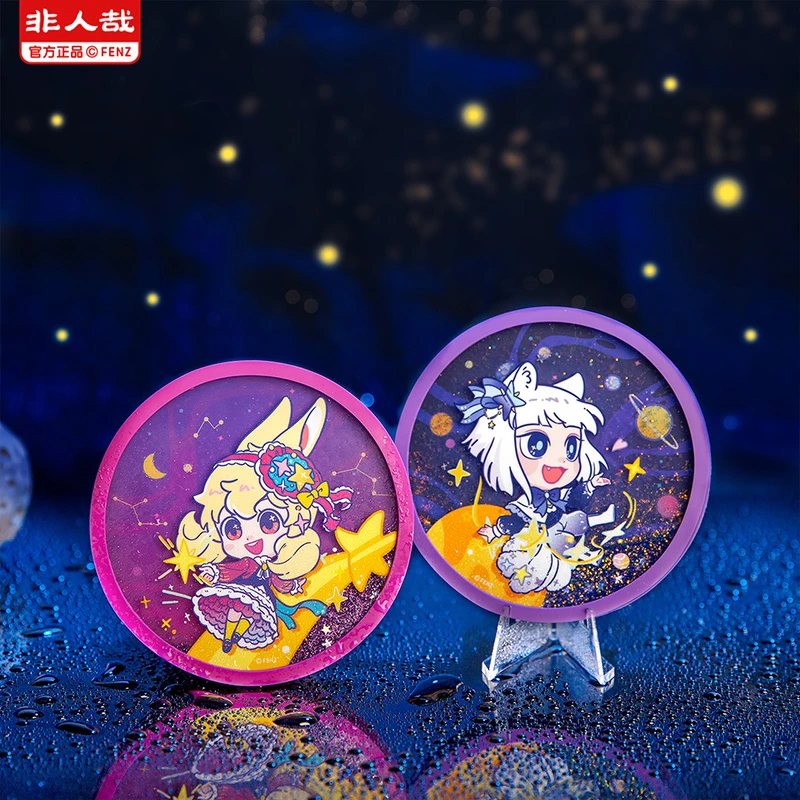 星河璀璨系列亚克力杯垫创意流沙卡通隔热防烫垫