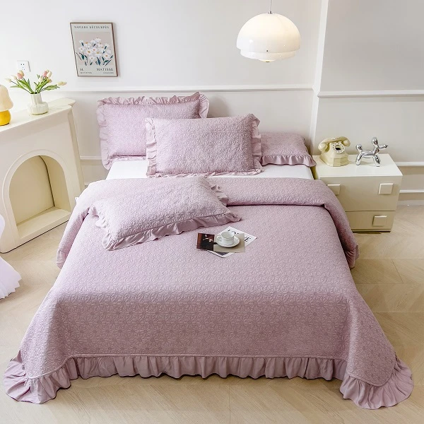 【定制】天丝花边床盖1.8*2.2定制链接，有问题联系客服