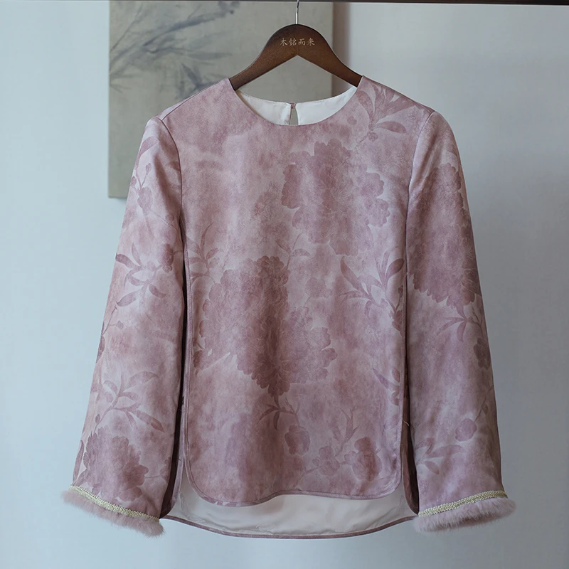 『怀瑾』新中式桑蚕丝宽松时尚上衣DGWC3074