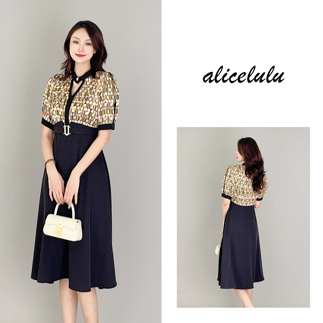 1 ALICE “时尚魔方”连衣裙 气质通勤 优雅显瘦 S1033827Q