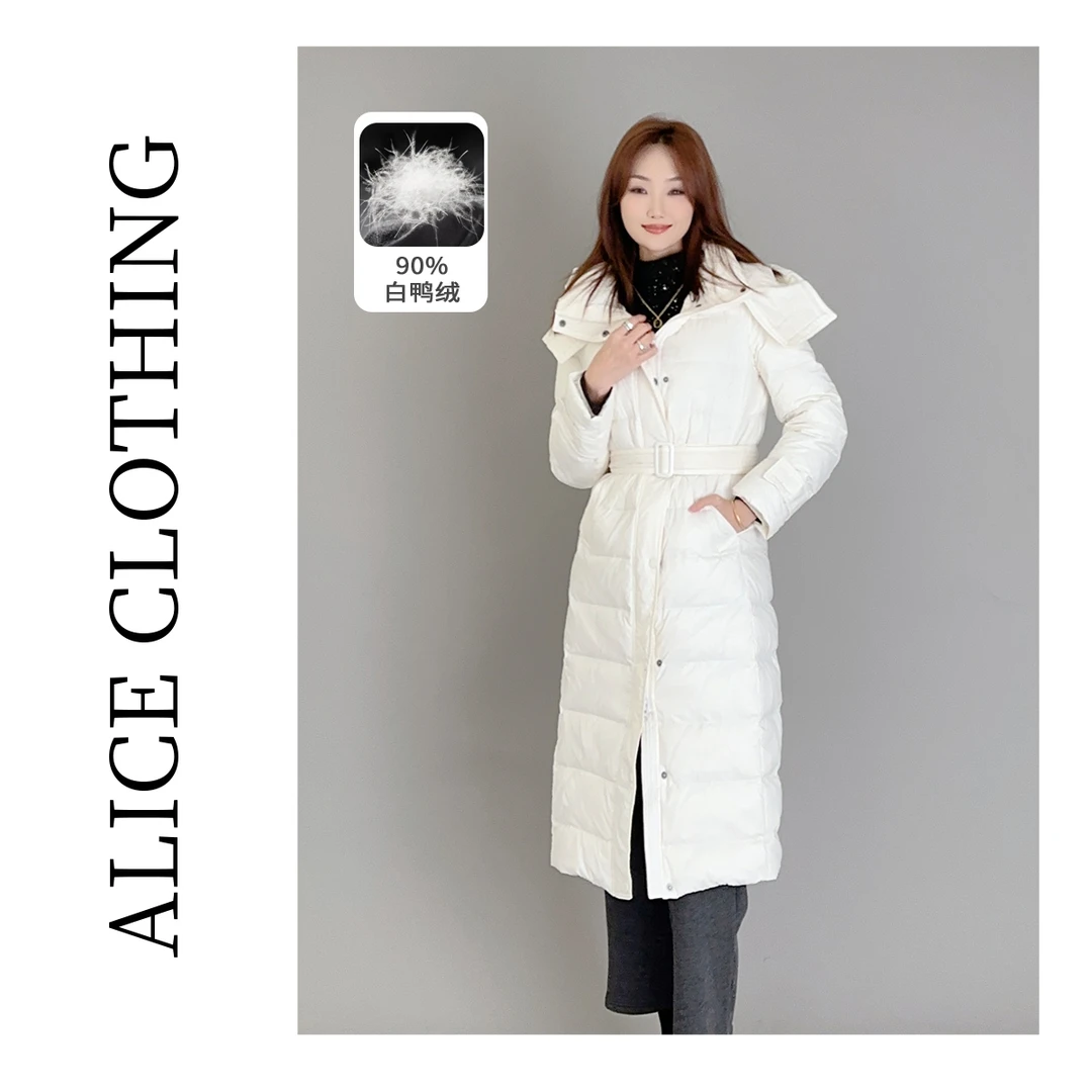 4【ALICE “凛冬之美”鸭绒羽绒服】显瘦腰带 质感肌理 S2136582Xr