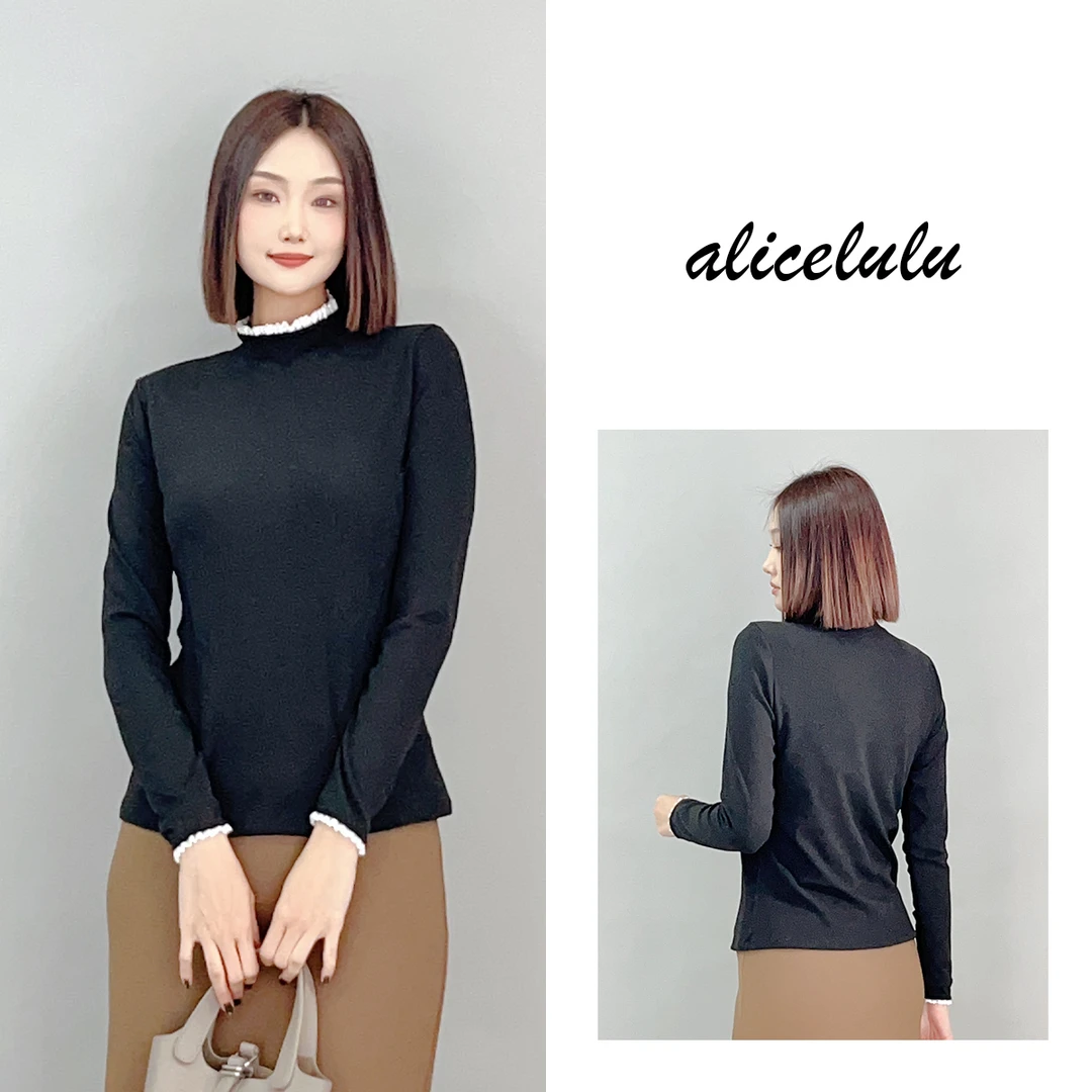 2 ALICE “浪漫笔记”打底衫 保暖百搭 优雅花边 S1034873K