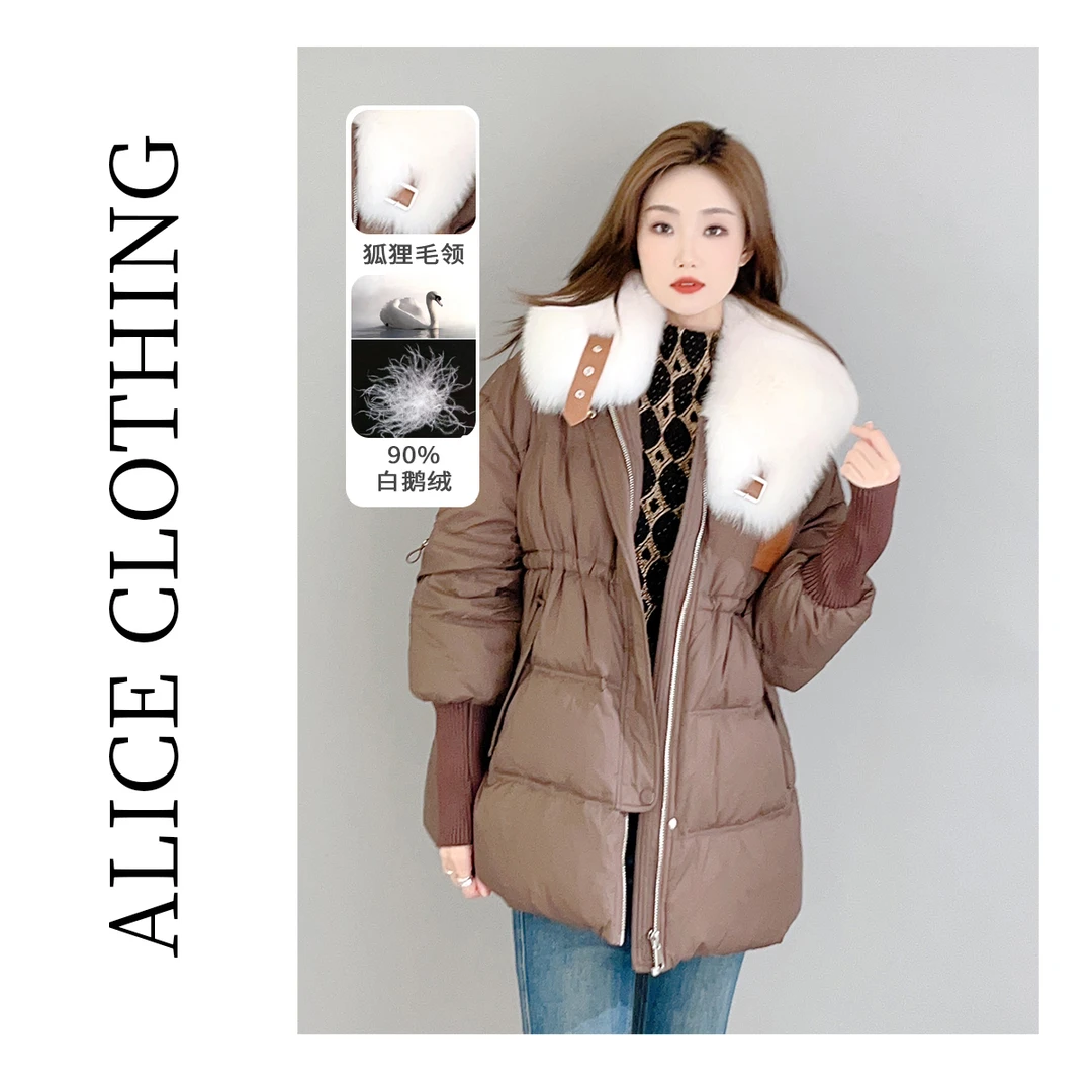 2【ALICE“林海雪原”轻奢羽绒服】奢贵毛领 慵懒轻暖 S2135215Tr
