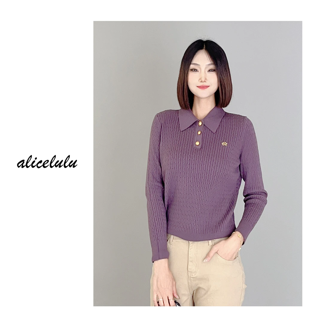 4 ALICE “知识分子”毛衣 优雅绞花 时髦翻领 S1034496T