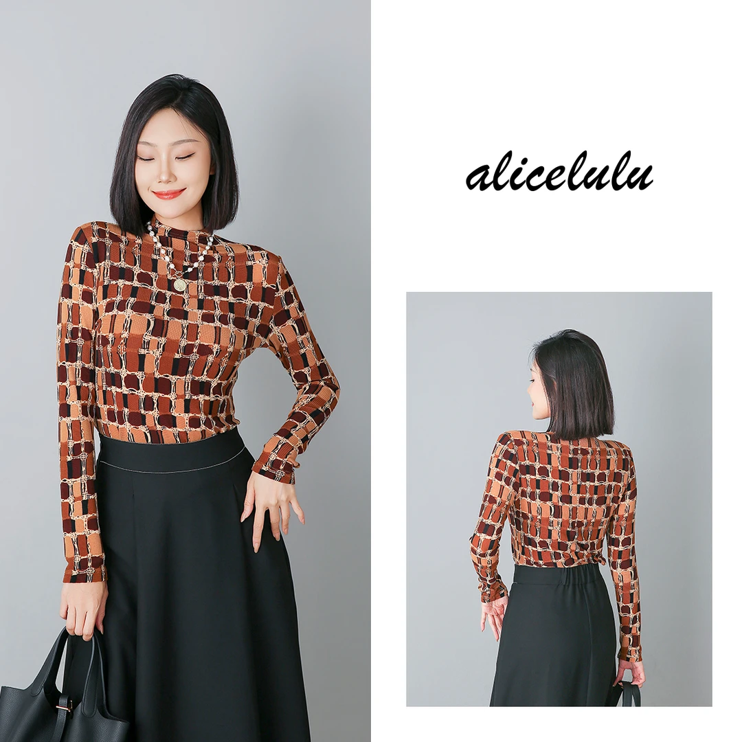 1 ALICE “时尚之窗”打底衫 弹力呼吸 气质百搭 S2138930L