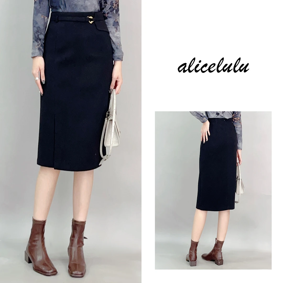 4 ALICE “高阶职场”半身裙 加厚保暖 气质通勤 S621963T