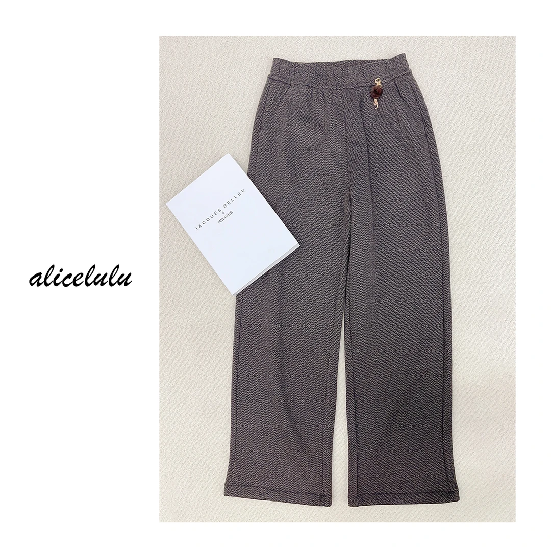 4 ALICE “暖暖织女”休闲裤 井字织纹 柔糯百搭 S621849T